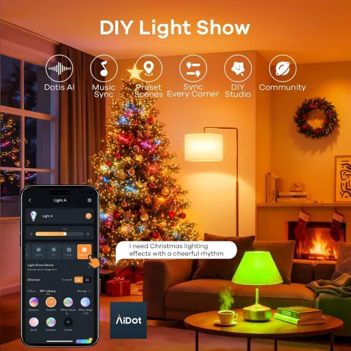 Linkind Smart RGBTW LED izzó E27 WiFi Alexa 4db szett, 1800-6500K színváltó okos lámpa