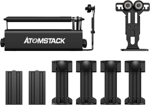 Atomstack R3 Pro - Sistem rotativ la 360° pentru gravare laser cilindrică - Ideal pentru gravarea paharelor și a obiectelor cilindrice