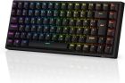 RK ROYAL KLUDGE RK84-DE 75% Kompakt Mechanikus Gamer Billentyűzet, Kék Kapcsolók, RGB Háttérvilágítás, Bluetooth/2.4GHz, Mac és Windows Komp