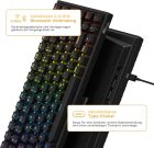 RK ROYAL KLUDGE RK84-DE 75% Kompakt Mechanikus Gamer Billentyűzet, Kék Kapcsolók, RGB Háttérvilágítás, Bluetooth/2.4GHz, Mac és Windows Komp