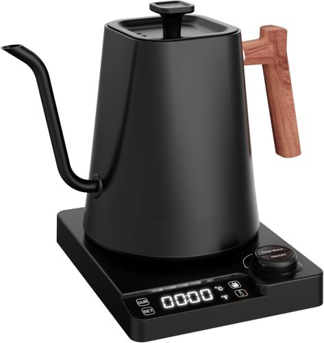 Gooseneck Elektromos Vízforraló Hőmérséklet Szabályozással, 1L, 1200W