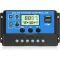 OOYCYOO 30A napelemes töltésvezérlő 12V/24V LCD kijelzővel és USB porttal