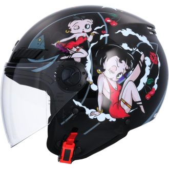   Shiro La Betty Jet Motoros Sisak ECE Jóváhagyott Fekete XS 53/54