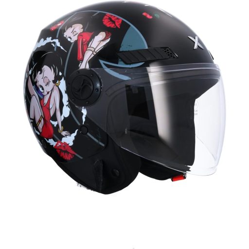 Shiro La Betty Jet Motoros Sisak ECE Jóváhagyott Fekete XS 53/54