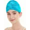 Inszkoos Ženska kapa za plivanje, tirkizna, stil turbana, od elastičnog materijala, sa zaštitom za uši, za dugu i kratku kosu, za plažu i plivanje