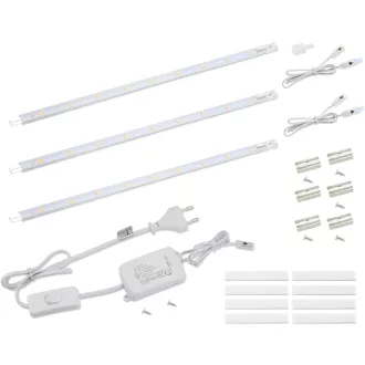   da LIGHT LED Szalagvilágítás 5W Meleg Fehér Konyhai Szekrény Lámpa 3x26cm Csatlakoztatható - 3_5W, 3,000 K