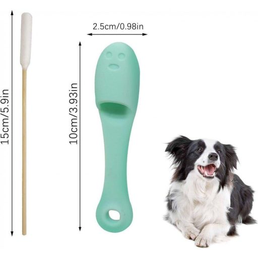 Set četkica za zube za pse od silikona za prst, s štapićima za čišćenje