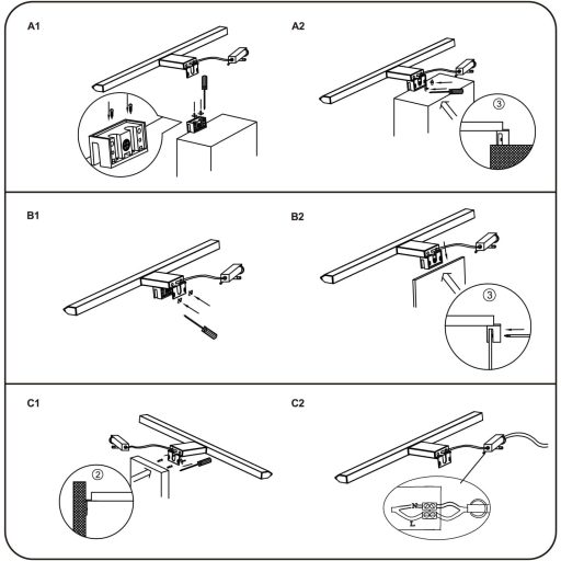 da LIGHT LED Tükör Lámpa 30 cm 580 lm Fürdőszoba Világítás IP44 Semleges Fehér Chrome
