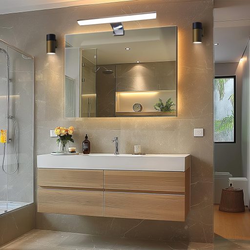 da LIGHT LED Tükör Lámpa 30 cm 580 lm Fürdőszoba Világítás IP44 Semleges Fehér Chrome