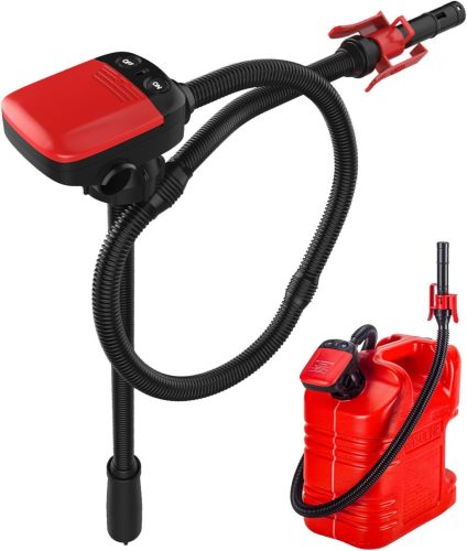 Elektrické palivové čerpadlo s automatickým vypnutím - Čerpadlo na prečerpávanie oleja a nafty s 3 adaptérmi, 9 l/min