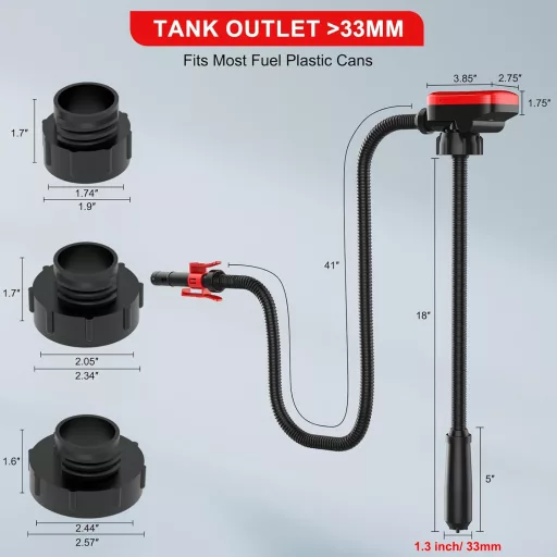 Elektromos Üzemanyag Szivattyú Automatikus Leállítással - Olaj és Dízel Folyadék Átemelő Pumpa 3 Adapterrel, 9 L/perc