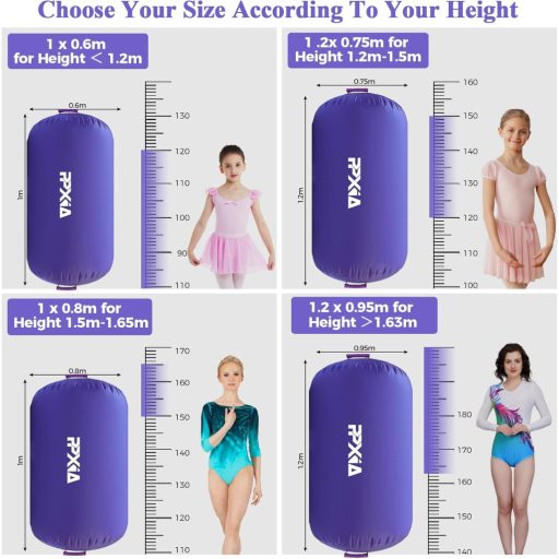 PPXIA Nafukovací gymnastický valec s pumpou na jogu a cvičenie