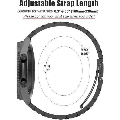 20 mm Nerezový kovový remienok pre Garmin Venu2, Samsung Galaxy Watch 6/5/4, Amazfit GTS, Huawei GT3 Smartwatch - Elegantný náhradný remienok