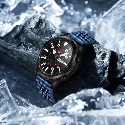 20mm Rozsdamentes Acél Fémszíj Garmin Venu2, Samsung Galaxy Watch 6/5/4, Amazfit GTS, Huawei GT3 Okosórákhoz - Elegáns Csereszíj