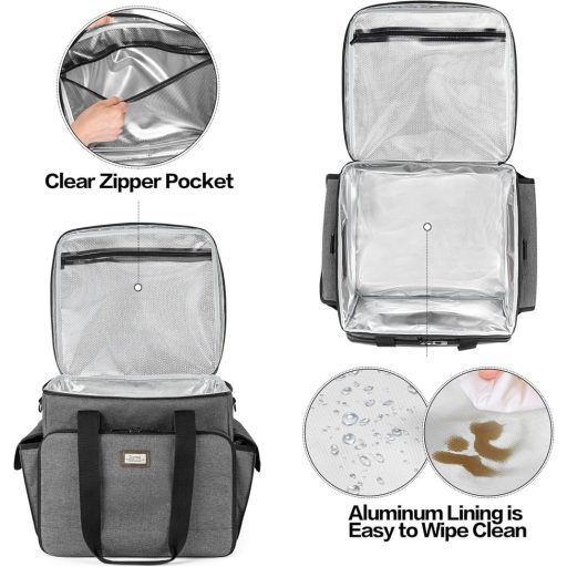 Bartesian koktélgép hűtőtáska - Szigetelt utazótáska kapszulatartóval, szürke