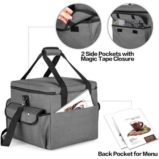 Bartesian koktélgép hűtőtáska - Szigetelt utazótáska kapszulatartóval, szürke