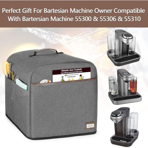 Bartesian koktélgép védőtok - Szürke utazótáska kapszulatartóval