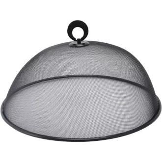  JISADER rozsdamentes acél ételtakaró 28 cm, kerek legycsapda, konyha és piknik