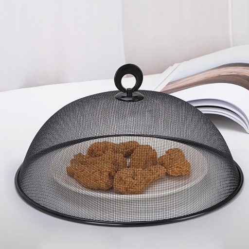 Capac alimentar din inox JISADER, 28 cm, rotund, protecție împotriva muștelor, pentru bucătărie și picnic.