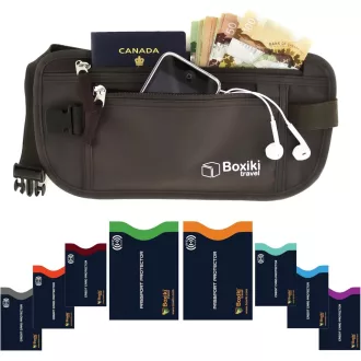   Boxiki Travel Pénzöv RFID Védelemmel - Utazási Övtáska és Kártyatartó Szett Készpénz és Okmányok Biztonságos Tárolásához, Barna, Unisex

AI: