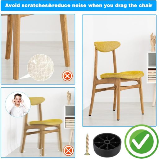 Zocipro 24 db bútor láb 33mm, csavarható bútor görgő, csúszásmentes szekrény láb