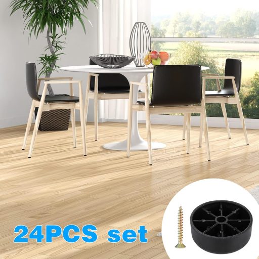 Zocipro 24 db bútor láb 33mm, csavarható bútor görgő, csúszásmentes szekrény láb