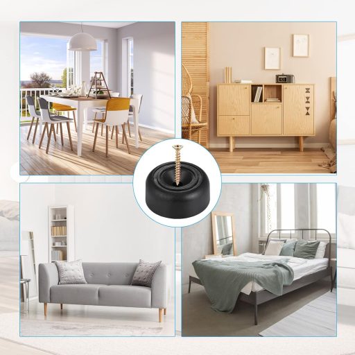 Zocipro 24 db bútor láb 33mm, csavarható bútor görgő, csúszásmentes szekrény láb