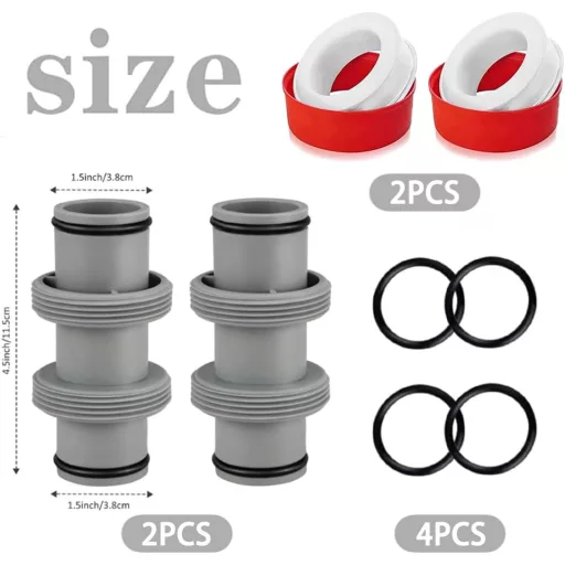 TUIBEIDAMAI 38mm Medence Tömlő Csatlakozó Adapter 2db Bestway Coleman Kompatibilis