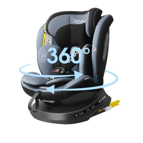 Reecle 360° Forgatható i-Size Gyerekülés ISOFIX Rögzítéssel 40-150 cm (0-36 kg), Születéstől 12 Éves Korig, ECE R129 Tanúsítvánnyal