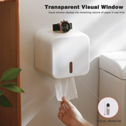 Colist Falra Szerelhető Wc Papír Tartó Öntapadós Vízálló Macskabiztos Nagy