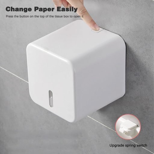 Colist Falra Szerelhető Wc Papír Tartó Öntapadós Vízálló Macskabiztos Nagy