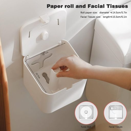 Colist Falra Szerelhető Wc Papír Tartó Öntapadós Vízálló Macskabiztos Nagy