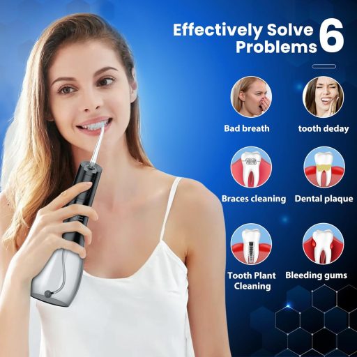 Vinmall Szájzuhany Vezeték Nélküli 5 Módú 6 Fej IPX7 Vízálló Fogselyem