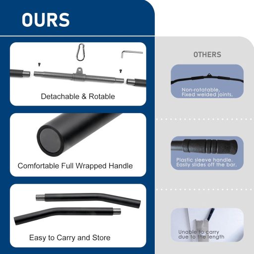 Lyndwin sťahovacia tyč na biceps a zhyby na domáce cvičenie, crossfit a silový tréning