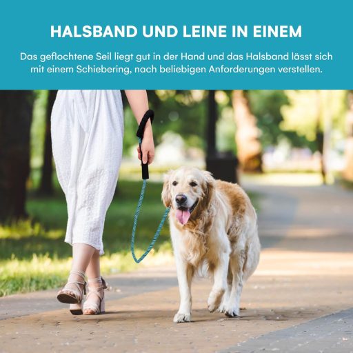 Happilax Kutyapóráz 185 cm - Csúszásgátló Fogantyú, Állítható Hossz, Fényvisszaverő Nylon Anyag, Anti-Fojtó Zárral, Két Kutya Sétáltatására