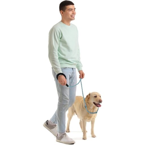 Happilax Kutyapóráz 185 cm - Csúszásgátló Fogantyú, Állítható Hossz, Fényvisszaverő Nylon Anyag, Anti-Fojtó Zárral, Két Kutya Sétáltatására