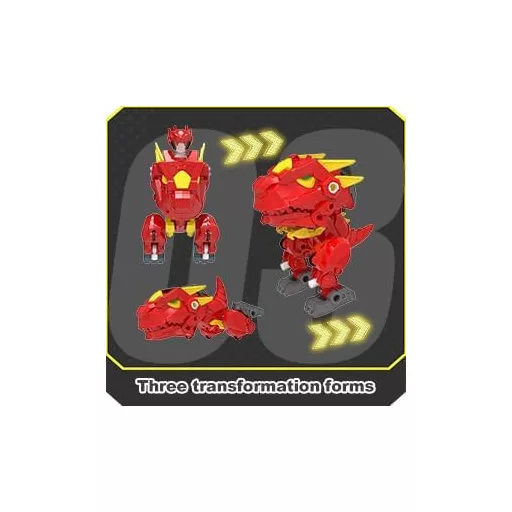 XUEXUE 6 în 1 Jucărie Robot Dinozaur Transformabil, 8 cm, pentru Copii de 6+ Ani