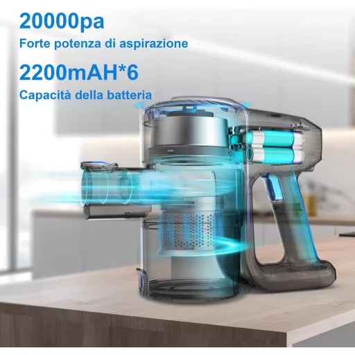 YISORA Akkumulátoros Porszívó Vezeték Nélküli Takarítógép