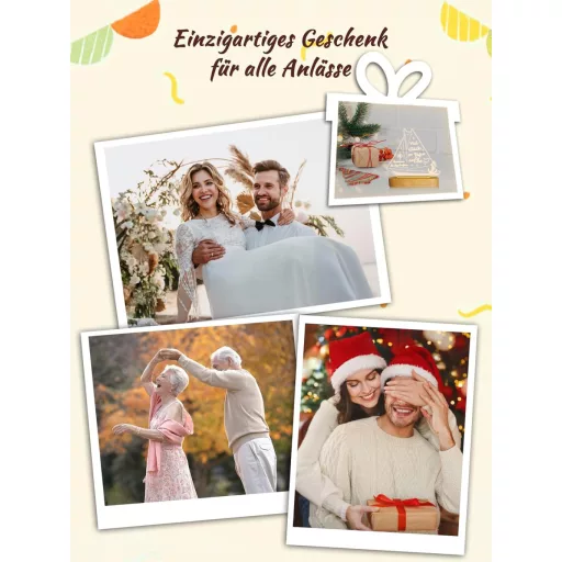 Ammonite LED noćna lampa s toplim bijelim svjetlom, drveno postolje, prekidač na dodir, svadbeni poklon, dekoracija za spavaću sobu.