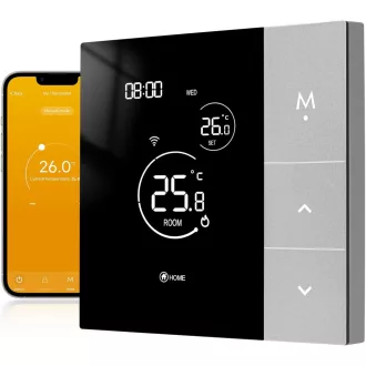   BEOK CONTROLS Termostat inteligent de încălzire prin pardoseală WiFi Digital pentru încălzire cu apă, programabil, argintiu, Tuya Smart Life Alexa Google Home