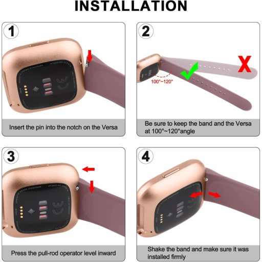 Curea de schimb Vancle pentru Fitbit Versa 2/Versa/Lite, brățară unisex reglabilă