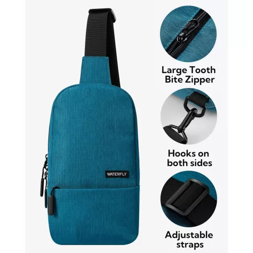 WATERFLY Geantă de umăr Crossbody Rucsac Bărbați Femei Geantă laterală Sling