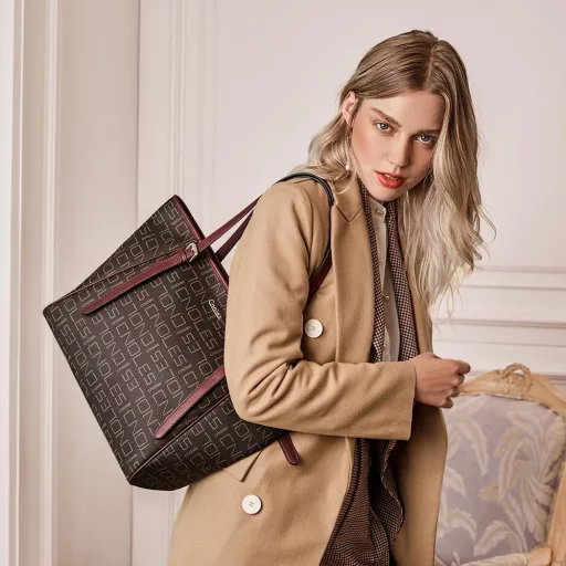 Cnolés Ženska Kožna Ručna Torba Preko Ramena - Smeđa Hobo Torba s Gornjom Ručkom, Elegantna Tote Torba za Dame