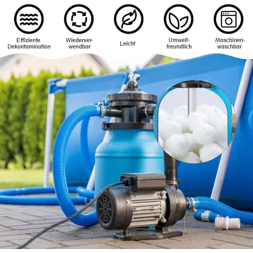 Rinwywey Bile de filtrare 1300g pentru filtru de nisip, curățare piscină, acvariu