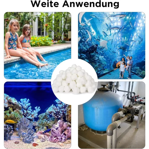 Rinwywey Szűrőgolyók 1300g Homokszűrőhöz Medence Aquarium Tisztítás