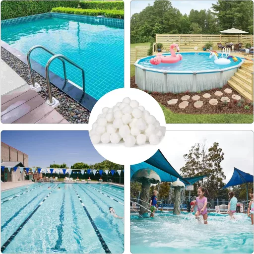 Rinwywey Bile de filtrare 1300g pentru filtru de nisip, curățare piscină, acvariu