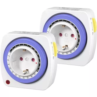   Temporizator mecanic HBN 15 minute 96 poziții 2 buc. Siguranță pentru copii 16A 3680W