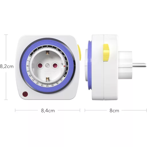 Temporizator mecanic HBN 15 minute 96 poziții 2 buc. Siguranță pentru copii 16A 3680W
