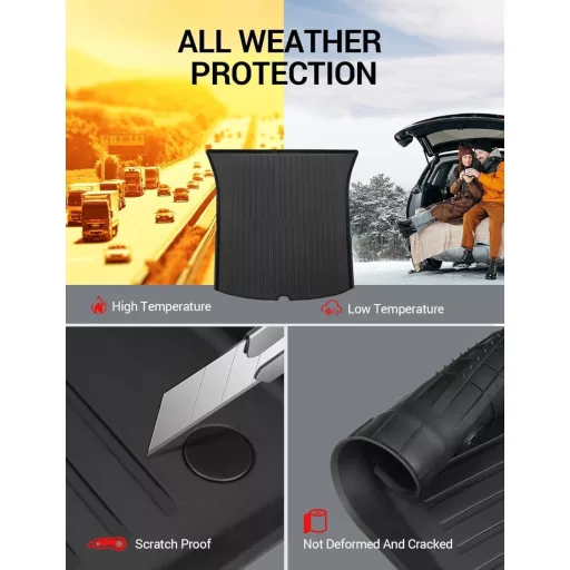 BASENOR Tesla Model Y csomagtartó szőnyeg, vízálló, csúszásmentes gumibetét 2021-2023