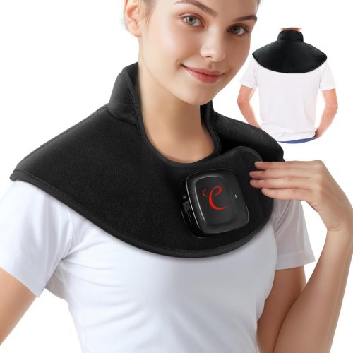 Comfytemp Bezdrôtový vyhrievací vankúš na krk a ramená so závažím, s 36Wh batériou, 1,1kg, 3 úrovňami teploty, automatickým vypnutím, 52x25cm